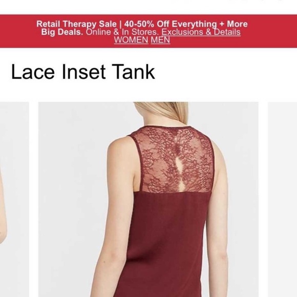 Express Lace inset tank - Picture 3 of 3